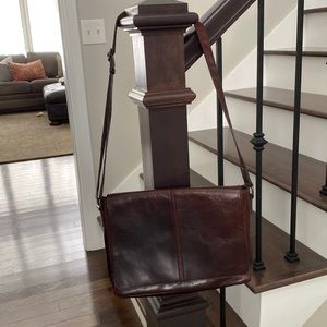 Real Leather Messenger Bag w/laptop compartment
